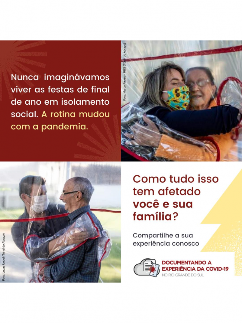 Projeto Documentando a experiência da COVID-19 no RS - Divulgação de Final de Ano