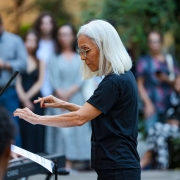 Cecília Silveira, regente da Orquestra Villa-Lobos.